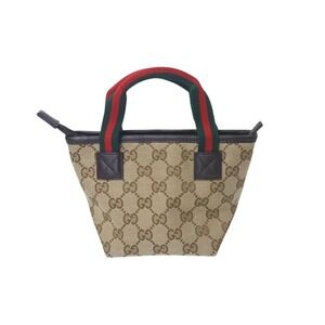 Gucci Line Canvas GG Handbag Sherry
